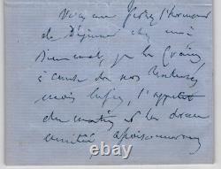 Émile Deschamps autograph letter signed addressed to a female correspondent, 4 pages