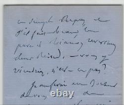 Émile Deschamps autograph letter signed addressed to a female correspondent, 4 pages