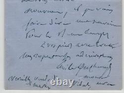 Émile Deschamps autograph letter signed addressed to a female correspondent, 4 pages