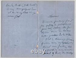 Émile Deschamps autograph letter signed addressed to a female correspondent, 4 pages