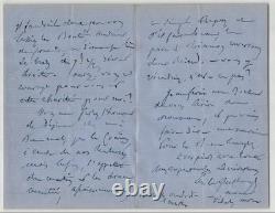 Émile Deschamps autograph letter signed addressed to a female correspondent, 4 pages