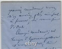Émile Deschamps signed autograph letter, February 2, 1861, in Versailles, 4 pages