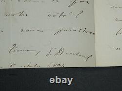 Émile Deschanel, Writer Autographed Signed Letter, 4 pages, 1861