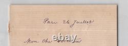 Émile Duclaux Autograph Letter Signed Agriculture and Cantal July 24