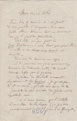 Émile Goudeau Rare Autograph Letter Signed To Rodolphe Salis