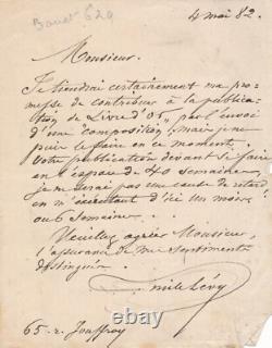 Émile Lévy Levy 3 signed autograph letters reproduction paintings