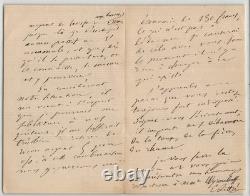 Émile Littré, Signed Autograph Letter on Financial Situation 1876 Paris 3 pages