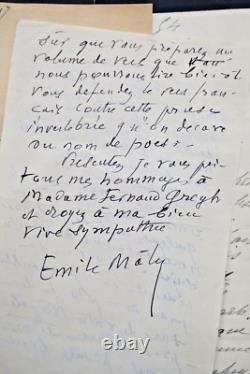 Émile Mle handwritten and signed letters and autograph cards