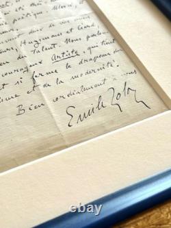 Émile ZOLA, signed autograph letter Naturalism Huysmans Céard