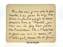 Émile ZOLA, splendid signed autograph letter card Exile London Fertility