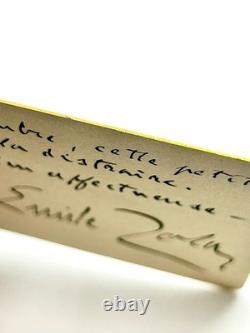 Émile ZOLA, splendid signed autograph letter card Exile London Fertility