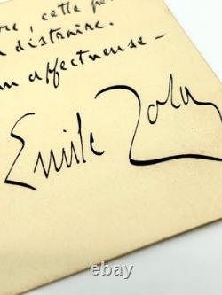 Émile ZOLA, splendid signed autograph letter card Exile London Fertility