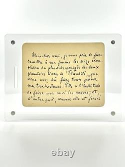 Émile ZOLA, splendid signed autograph letter card Exile London Fertility