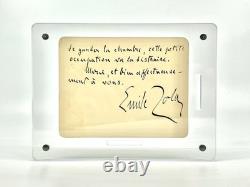 Émile ZOLA, splendid signed autograph letter card Exile London Fertility