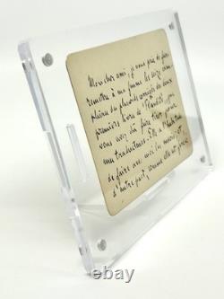 Émile ZOLA, splendid signed autograph letter card Exile London Fertility