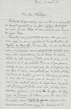 Emile Zola Autograph Letter Signed Paul Cezanne