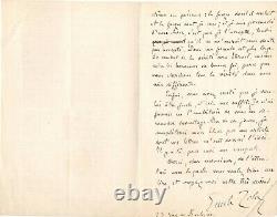 Émile Zola Autograph Letter Signed Sainte Beuve Troubat 1880 Paris