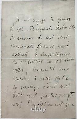 Émile Zola Signed Autograph Letter (1888)