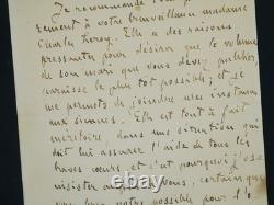 Émile Zola autograph letter signed to Charles Leroy and Mathilde Allais