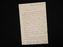 Émile Zola autograph letter signed to Charles Leroy and Mathilde Allais