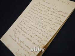 Émile Zola autograph letter signed to Charles Leroy and Mathilde Allais