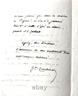 Emile Zurlinden (Colmar, 1837 Paris, 1929) general, signed autograph letter