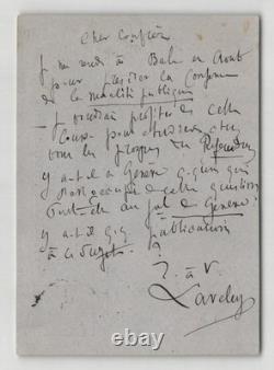 Émile de Laveleye autograph signed letter-card public morality Basel 1884