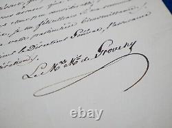 Emmanuel de Grouchy Signed Autograph Letter