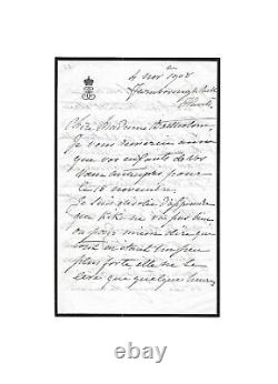 Empress EUGÉNIE de MONTIJO / Signed Autograph Letter / Exile / Nostalgia