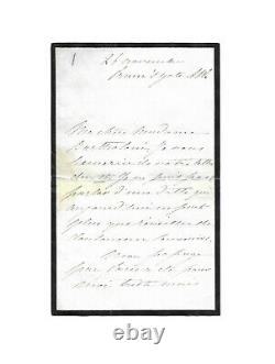 Empress Eugenie De Montijo / Signed Autograph Letter / Back To Paris