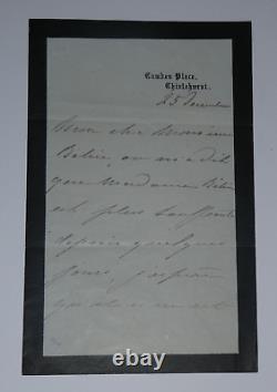 Empress Eugénie de Montijo Signed Autograph Letter, 2 pages