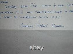 Engine Pauline Autography Letter Signed At Labbé Morel Max Jacob, Paris 1975
