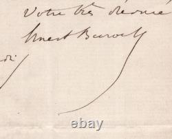 Ernest Baroche Signed Autograph Letter Imperial Pardon Granted 19th Century