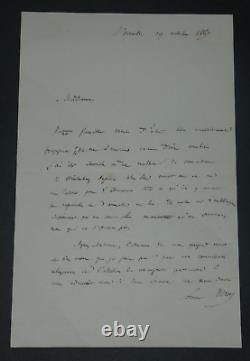 Ernest Bersot, Philosopher Letter Signed, 1865, Versailles