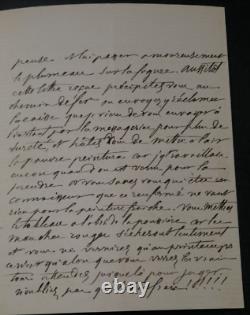 Ernest Hébert Autographed Letter, Sending a Crate and a Painting, 4p