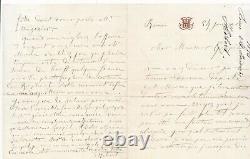 Ernest Hébert To Goupil Merchant Canvas Sale Gérôme Autograph Letter Signed
