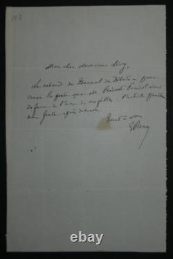Ernest Ranan Autography Letter Signed To Monsieur Levy On The Journal