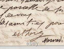 Esther Guimont Autographed Letter Signed Courtesan Guizot, Hugo. 1854