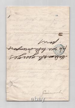 Esther Guimont Autographed Letter Signed Courtesan Guizot, Hugo. 1854