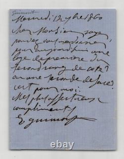 Esther Guimont Autographed Letter Signed Courtesan Guizot, Hugo. 1860
