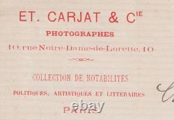 Étienne CARJAT Autograph letter signed to Henri de Bornier