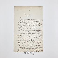 Étienne Eggis Interesting Signed Autograph Letter 1851 Romanticism