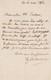 Eugène Delacroix Autographed Letter Signed Last Years 1861