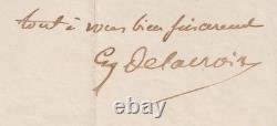 Eugène DELACROIX Autographed letter signed Last years 1861