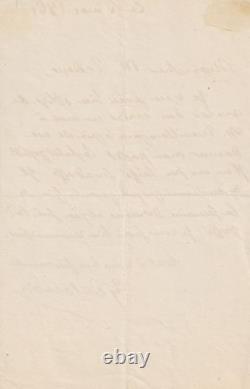 Eugène DELACROIX Autographed letter signed Last years 1861