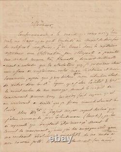 Eugène DELACROIX's Rare Long Autographed Letter to Félix Désiré DEHÈQUE