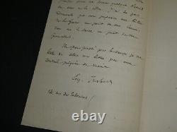 Eugène Imbert Autography Letter Signed At Gonzalle Paris 1874
