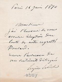 Eugène LABICHE signed autograph letter theater