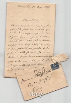Eugène Manuel: Two signed autograph letters to Philippe Gille, 1888 & 1899
