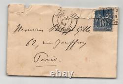 Eugène Manuel: Two signed autograph letters to Philippe Gille, 1888 & 1899